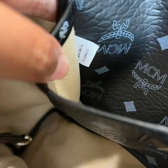 MCM Jumbo Black Visetos Tote